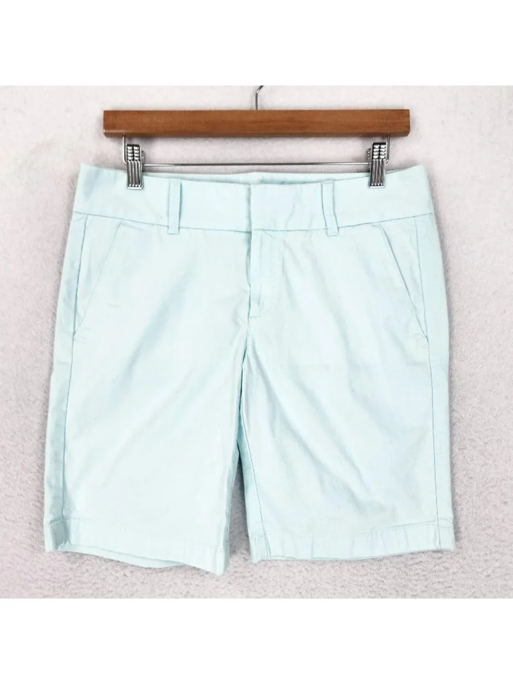 J Crew Shorts Womens 4 Light Blue Frankie Bermuda Chino Twill Stretch Casual